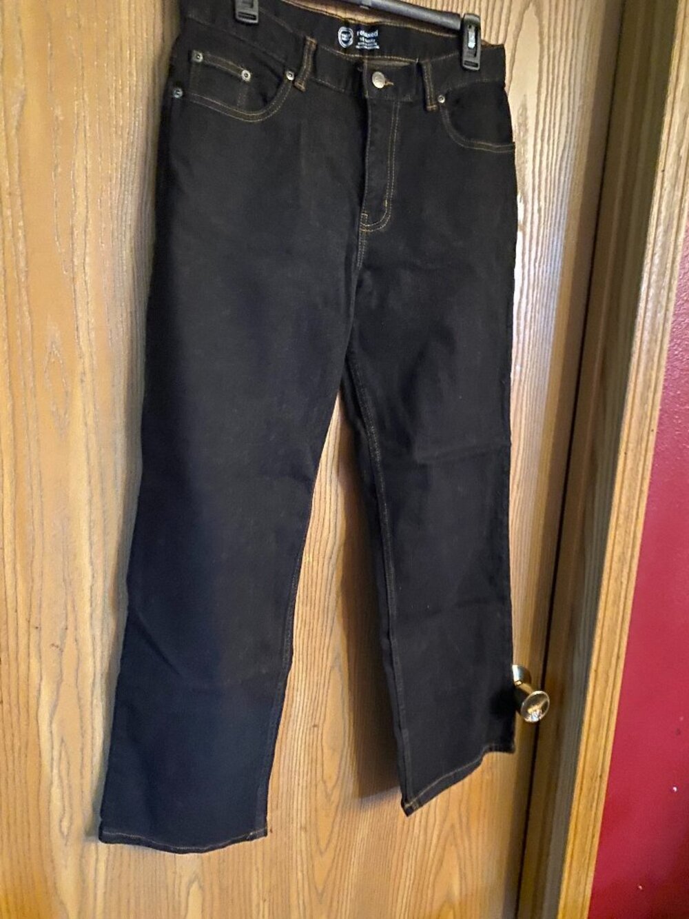 Wonder Nation Boy's 16 husky jeans, with adjustable waist, black, new with tag